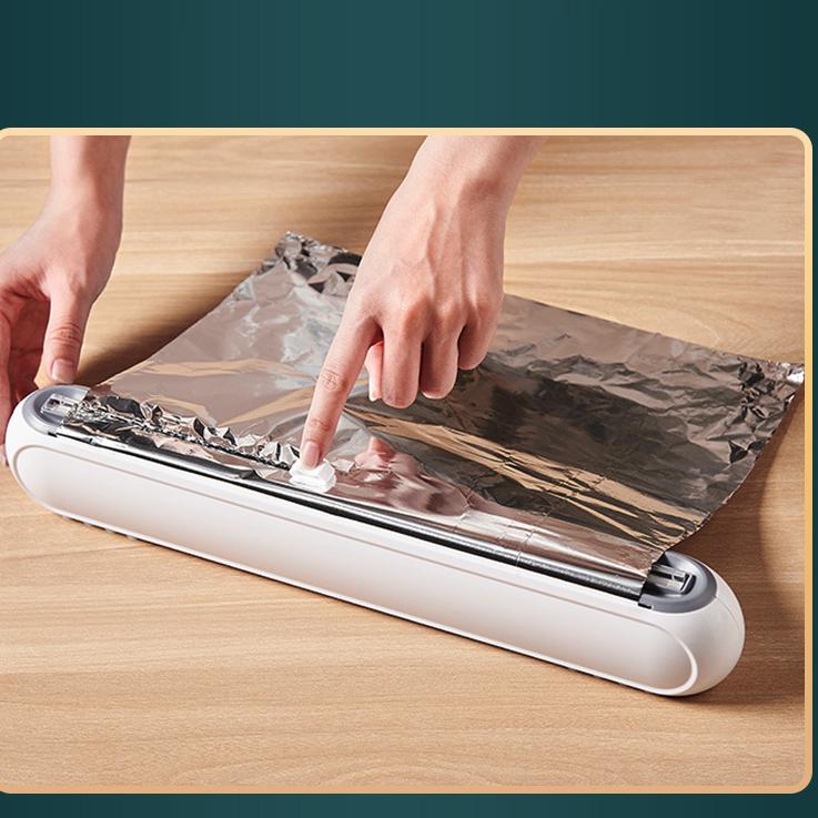 Бытовой многоразовый магнитный диспенсер для пищевой пластиковой упаковки с резаком, диспенсер для олова/алюминиевой фольги с резаком, максимум 12 дюймов