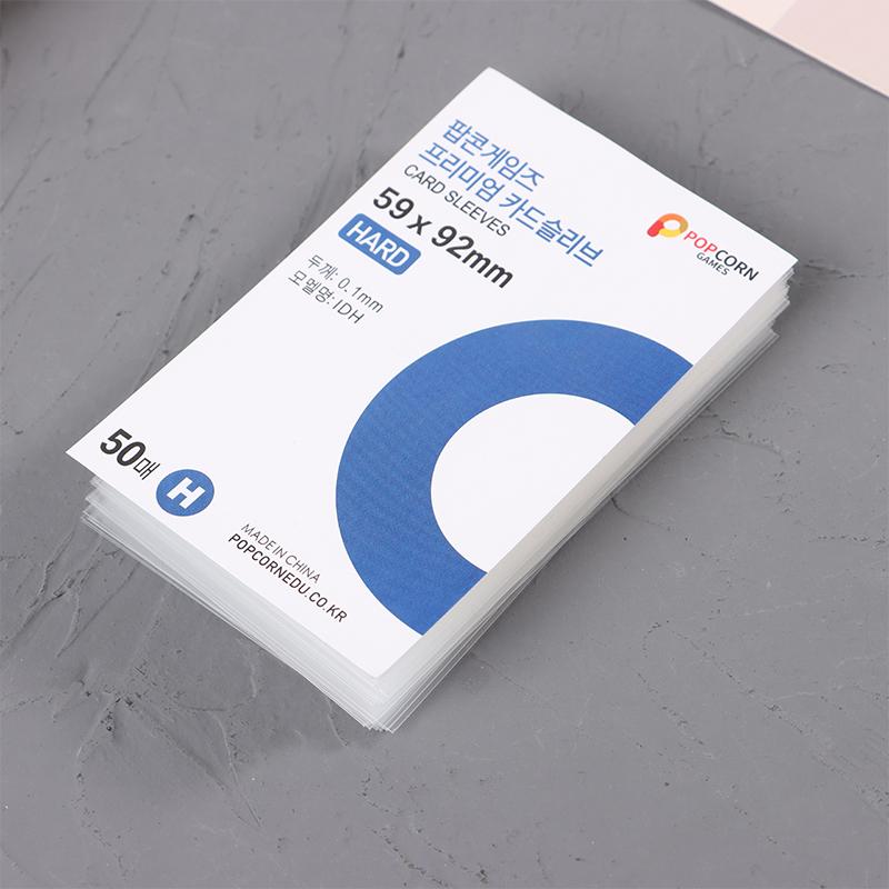 50 шт., корейские рукава для карт, прозрачные бескислотные CPP, твердые 3-дюймовые голографические фотокарты