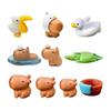 10 Фигурок Животных Фигурка Капибары Милая Смоляная Декор Ландшафта Сада Забавная Декоративная Скульптура Статуэтка Украшение Маленькая Статуэтка Миниатюрное Украшение