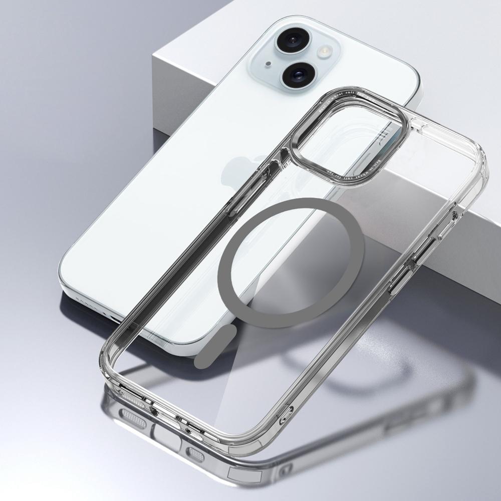 KEYSION Прозрачный чехол MagSafe для iPhone 15 14 Pro Max Прозрачный магнитный чехол для беспроводной зарядки iPhone 13 Pro Max