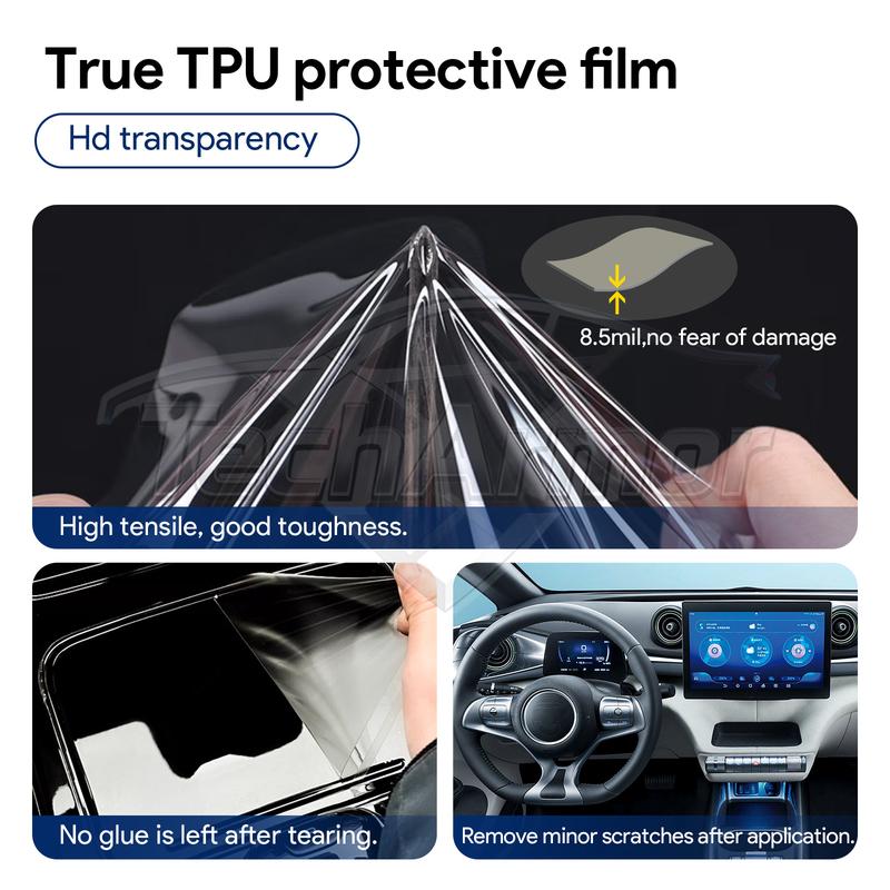 Car Interior TPU Protector Anti-scratch Film For BYD Dolphin EV 22-25 Auto Protective Transparent Anti-tear Stickers Accessories.
