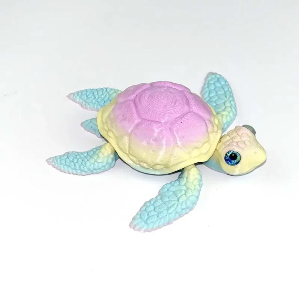 3D Printed Turtle Multi Joint Movable Ornament Versatile Shapes Creative Home Office Desktop Ornament 2025 New Year Gift Crafts