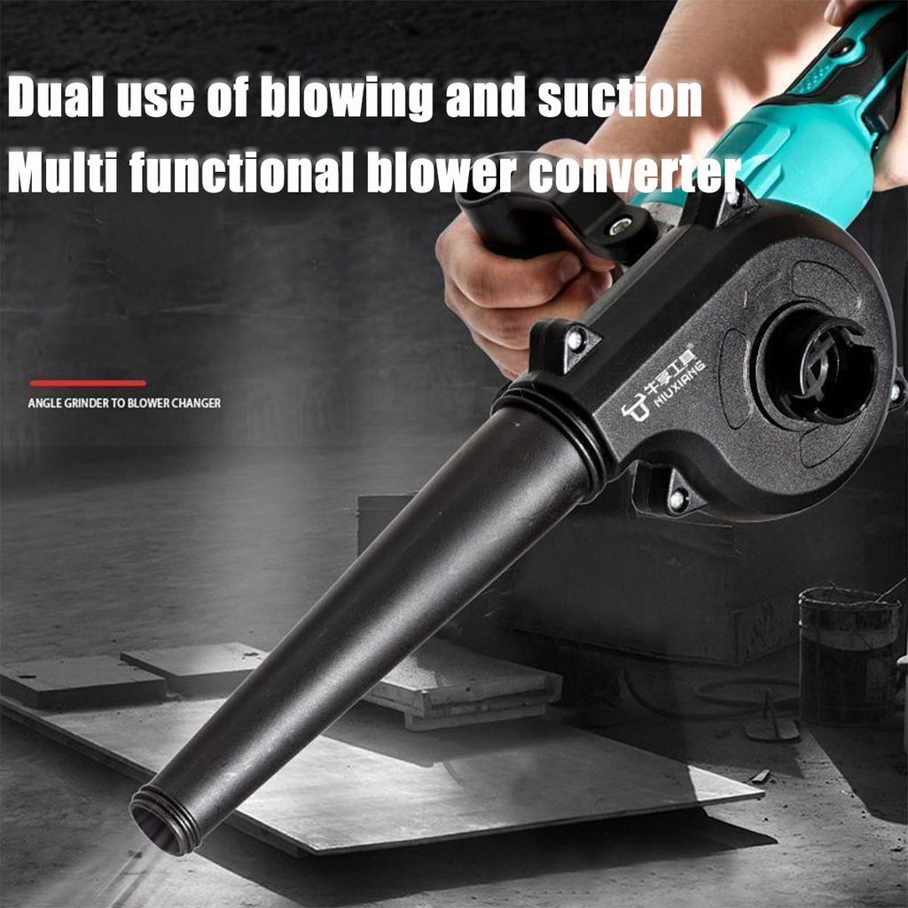 Мини-воздуходувка угловая шлифовальная машина изменена на воздуходувку компактную для надувания, выдувания листьев, пыли, чистки автомобиля принадлежности для выдувания