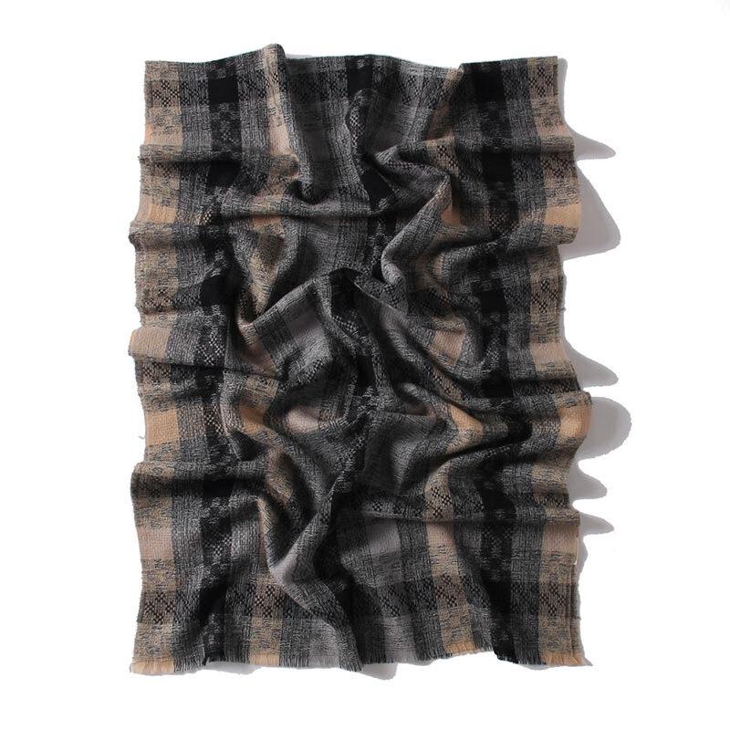G·TENNA Women's Vintage Plaid Wool Scarf