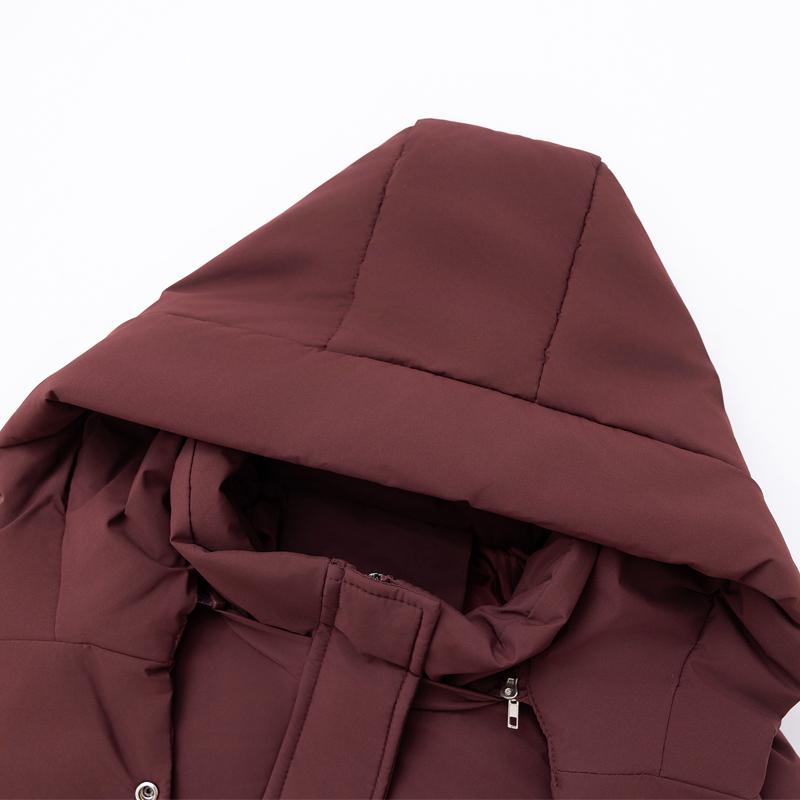 Женское длинное пальто зимняя верхняя одежда больших размеров элегантная женская куртка с капюшоном повседневная свободная толстая теплая парка