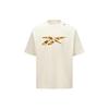 Reebok Cny Series Logo Embroidered Knitted Loose Short Sleeve T-Shirt Unisex Tops Off-White 24SRC425UGW2