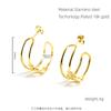 New retro fashion titanium steel earrings temperament high sense versatile stainless steel earrings personality niche women