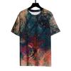 Летняя мода спортивные граффити мужские футболки новый тренд Харадзюку повседневные индивидуальные 3D принтованные футболки с круглым вырезом и коротким рукавом топы