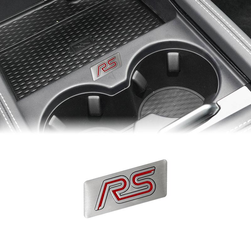 nlbn7 Car Styling RS/ST Logo Small Metal Sticker Emblem Car Steering Wheel Protection Badge Decal For Ford Focus MK3 Mk4 Fiesta Mondeo