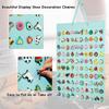 100 Holes Portable Shoe Charms Hanging Bag Practical Shoe Decoration Charm Organizer Felt Material Hanging Display Stand