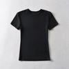 Casual Summer Woman Skinny Fit T-shirt Tight Short-Sleeve O-neck Tee Basic Solid Crop Tops T Shirt