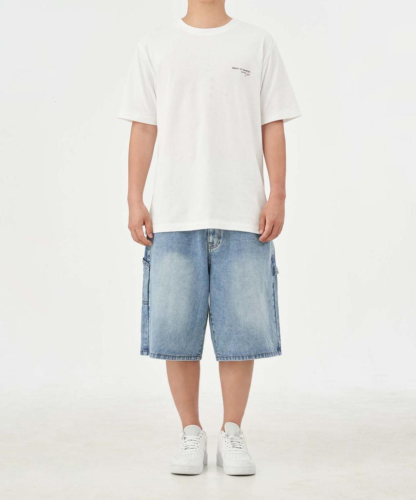 PLAC [Mergo X Plack] K03 Bermuda Washed Shorts Light Blue