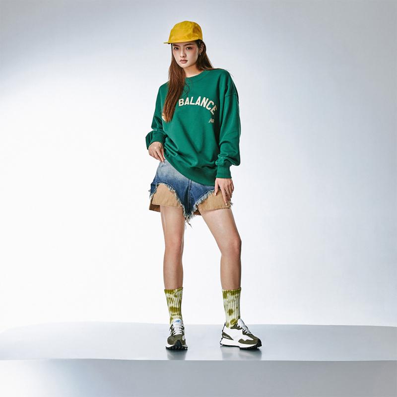 New Balance 327 Хаки Белые Кроссовки U327LE