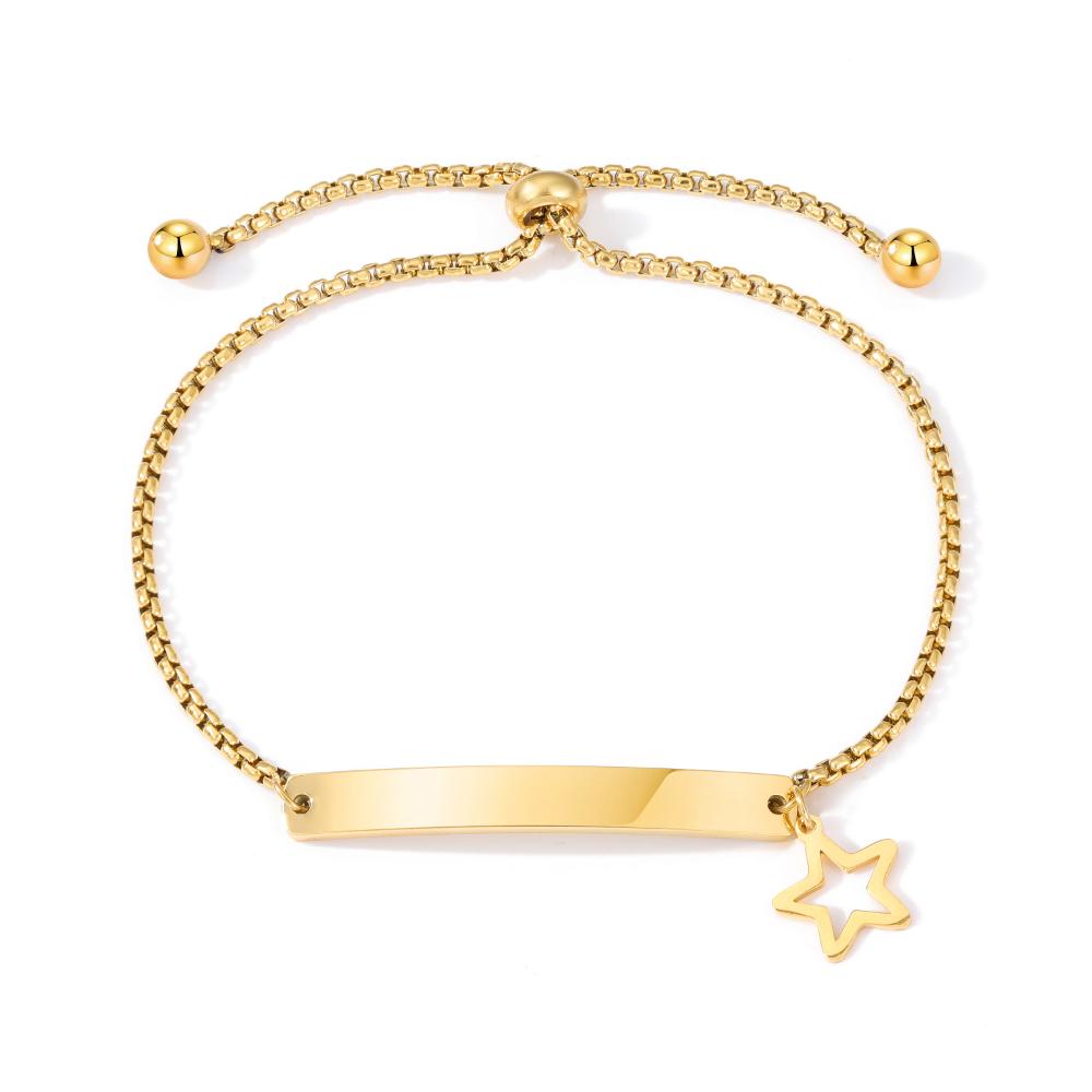 New Love Star Pendant Firm Bracelet Girl Cute Fashion Charm Luxury Simple Bracelet Exquisite Girl Gift Size Adjustment Bracelet
