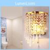 Wall Elegant Crystal Sconce With Led Light For Home Bedroom And Living Space
