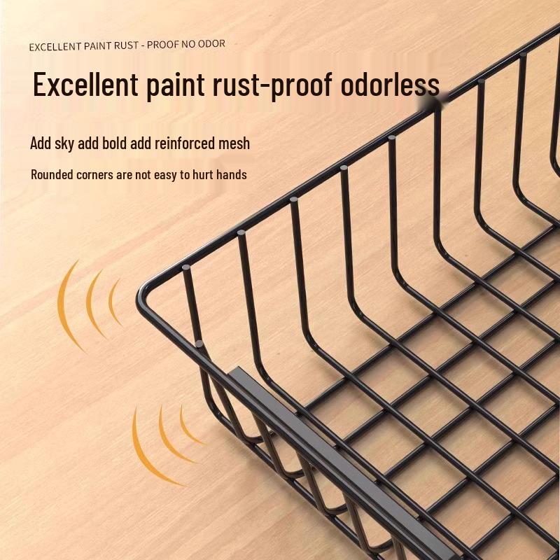 Dormitory Essentials Under-Shelf Storage Basket for University Desks and Wardrobes