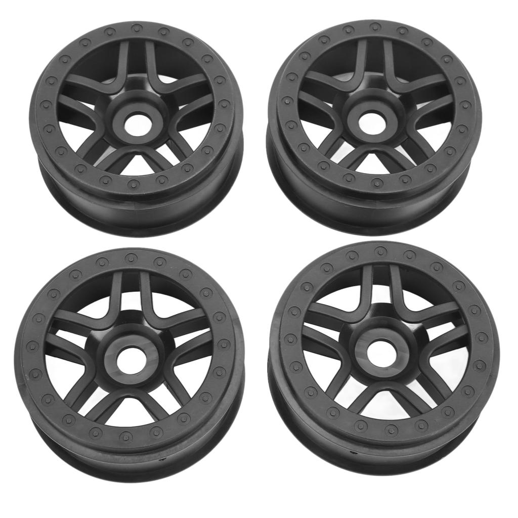 4 Pcs Black Plastic Hex Hub Wheel Rims for Traxxas Slash 2 4WD 110 Remote Control Car