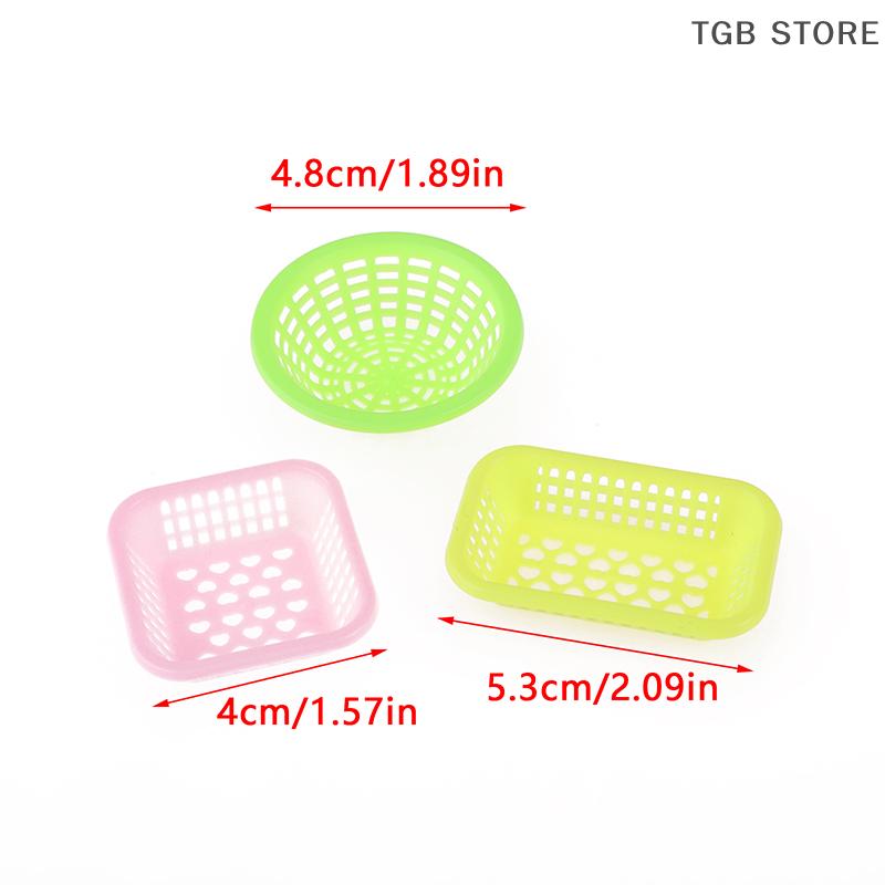 10Pcs Washing Storage Basket 1:12 Dollhouse Washing Vegetables Fruit Food Baskets Kitchen Decor Toy Doll House Accessories