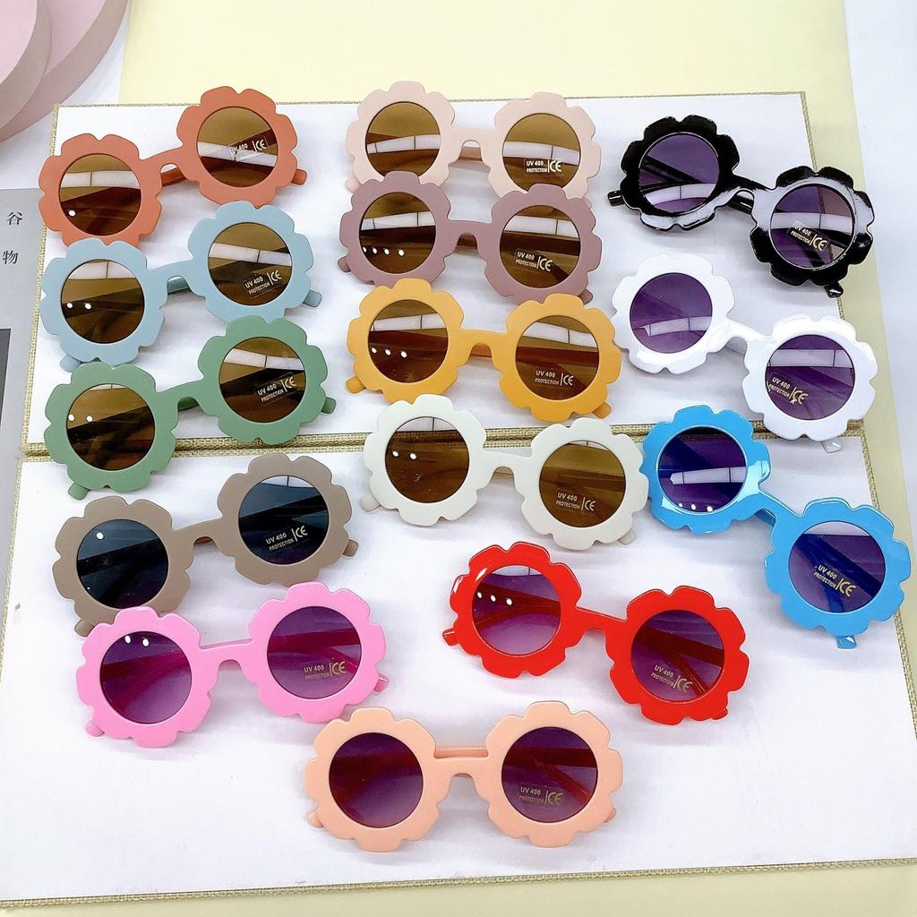 New Cute Children'S Frosted Glasses Color Series Baby Sunglasses