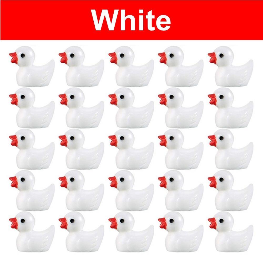 100/50/25/5 шт. милые смоляные мини-уточки, миниатюрная ферма, искусственные фигурки животных, украшение, крошечная утка для дома, сказочный сад, микропейзаж, декор в горшках