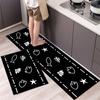 Kitchen Floor Bathroom Mat Anti-slip Laundry Room Mat Bedroom Carpet Living Room Floor Mat