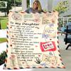 To My Daughter/Son Air Mail Blanket From Dad/mom When You Wrap Yourself Up In This Blanket Butterfly Flower Printed Blanket