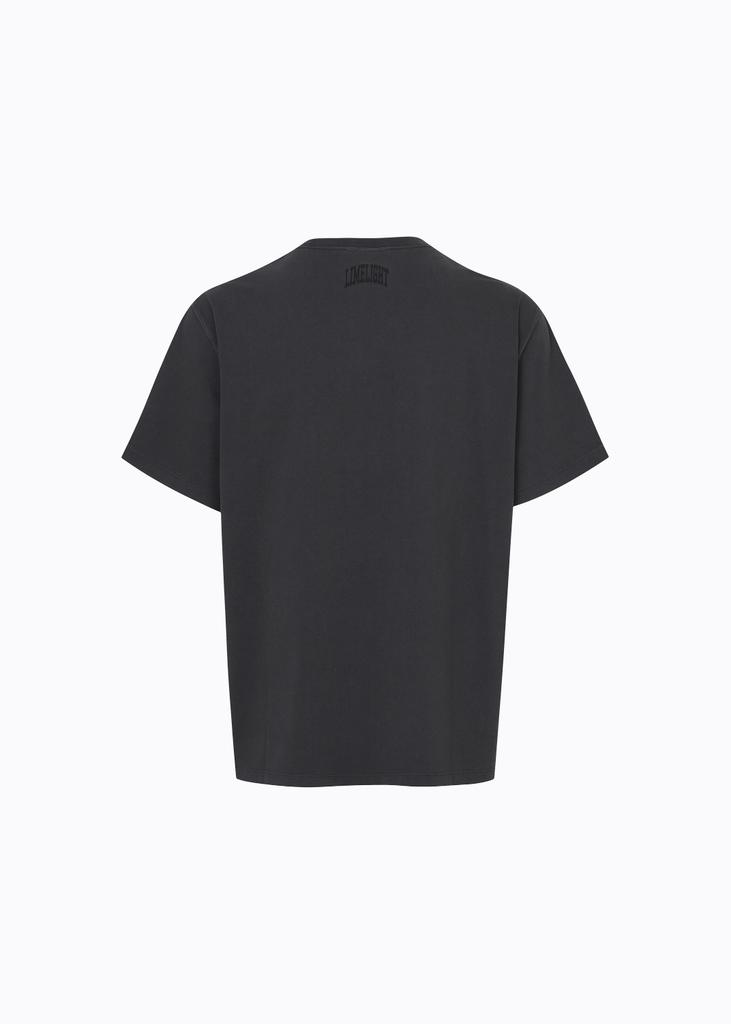 LIMELIGHT APPAREL Футболка с пигментным логотипом-аркой (Черный/черный)