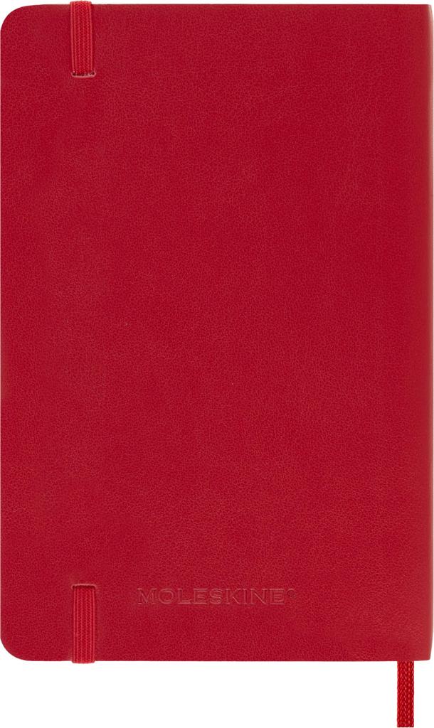 Moleskine 2026 January Weekly Pocket Size x Soft Scarlet DSF212WN2Y26 Planner, Start, 12-Month Diary, (9cm 14cm), Cover, Red,
