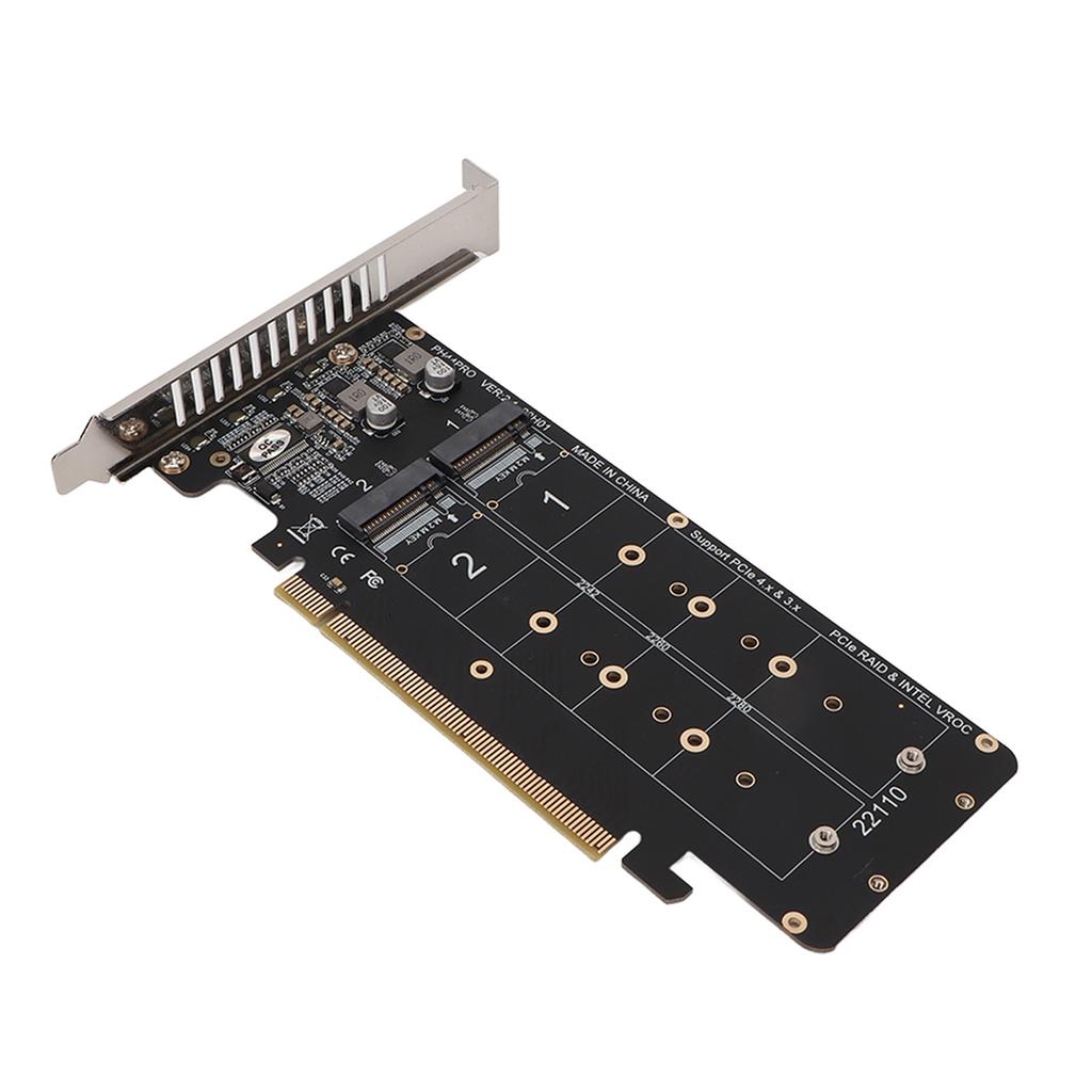 PCIE X16 To M.2 M KEY Expansion Card NVMEx4 SSD 2U Server RAID Array Expansion Card with LED