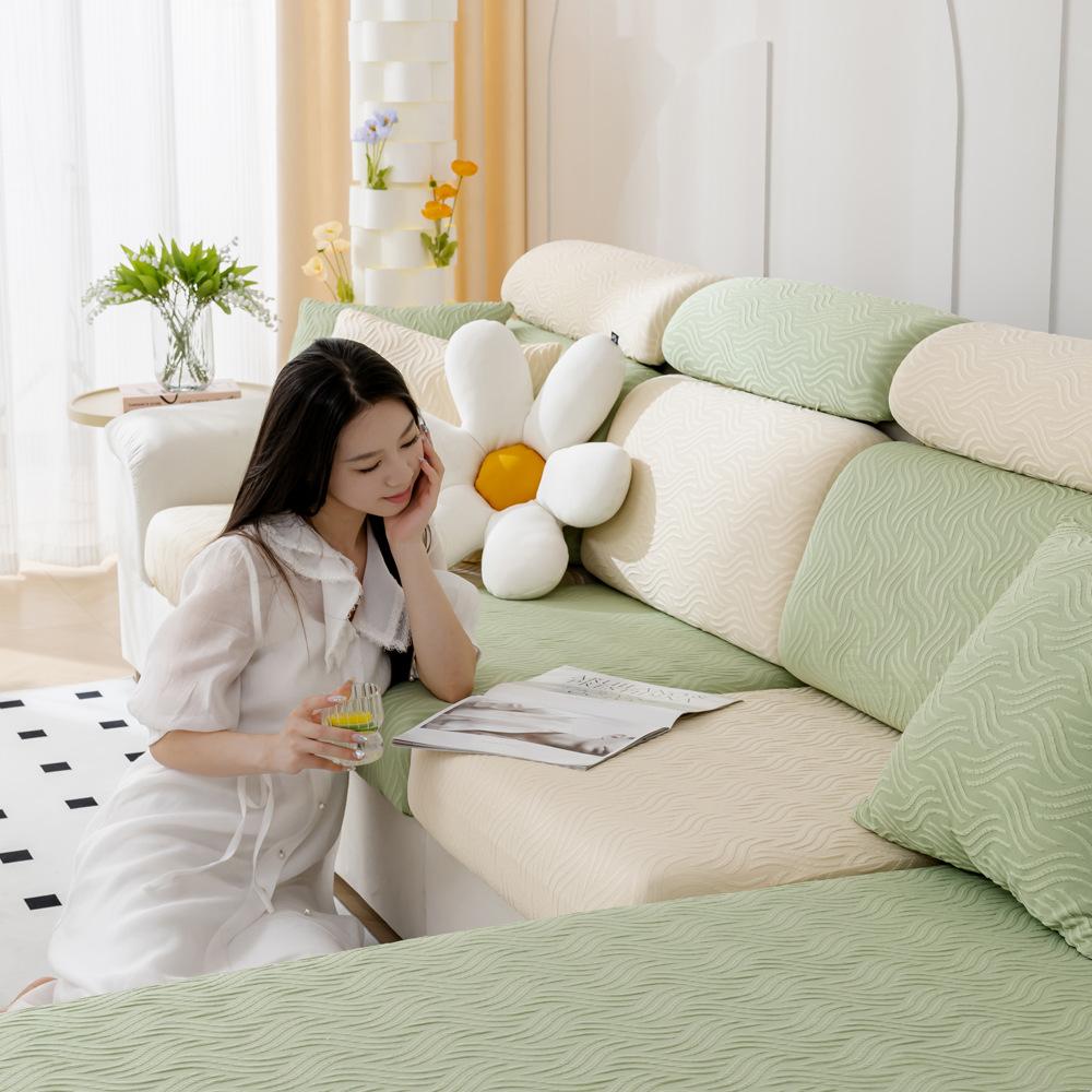 Waterproof Fresh Cool Feeling Ice Silk Sofa Cover Summer Universal Universal Stretch Full Wrap Sofaasa Non-slip Cushion