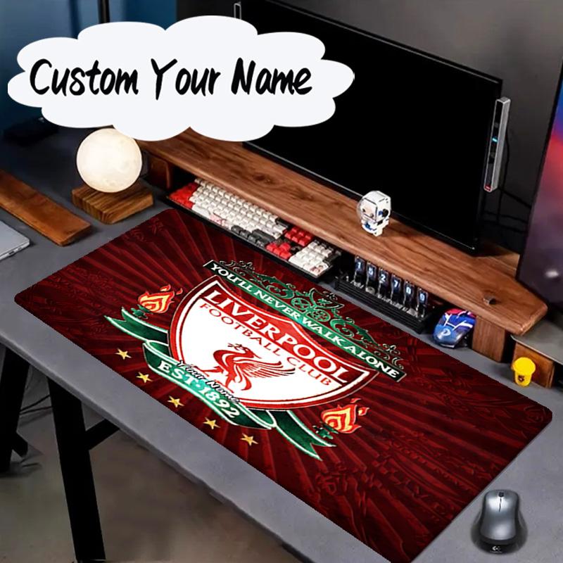 Custom Name Mouse pad Liver-pool Crest Mouse pad, Gaming Mouse Pad, keyboard pad, Desk Decor for computer notebook Fan Birthday Gift