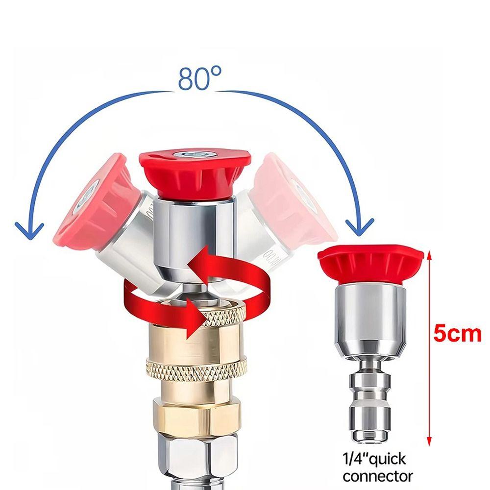 Rotating High Pressure Washer Tips Stainless Steel Rotary Spray Jet Tip Washer Adapter Garden