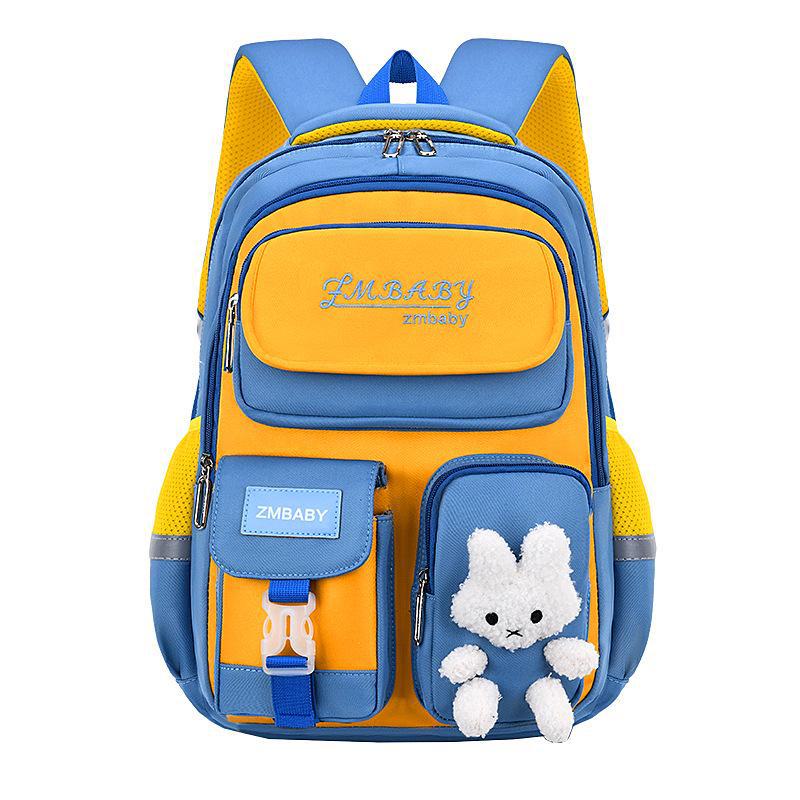 Sesame Baby Cartoon Backpack for Grades 1-6: Lightweight Schoolbag for Boys and Girls