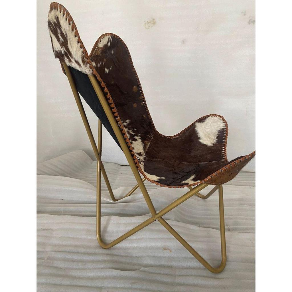 Кожаное кресло-бабочка Кожаное кресло-бабочка с креплением на голове Кожаное кресло-подлокотник Гостиное кресло Садовое кресло Расслабляющее кресло ( Черно-коричневый)