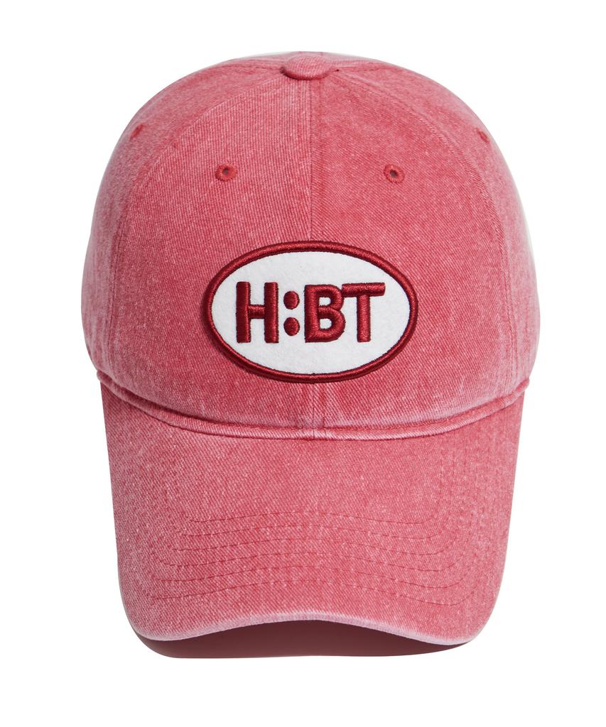 Кепка-бейсболка Hebeles Hbt Casual с нашивкой, пигментная стирка - Вишнево-розовая