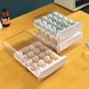 Double-Layer PET Transparent Egg Storage Box for Refrigerators