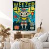 Музыкальная группа Ретро W-weezerS Винтажный Цветной Гобелен Настенный Подвесной Подвесной Таро Хиппи Настенные Ковры Декор Стены Комнаты в Общежитии