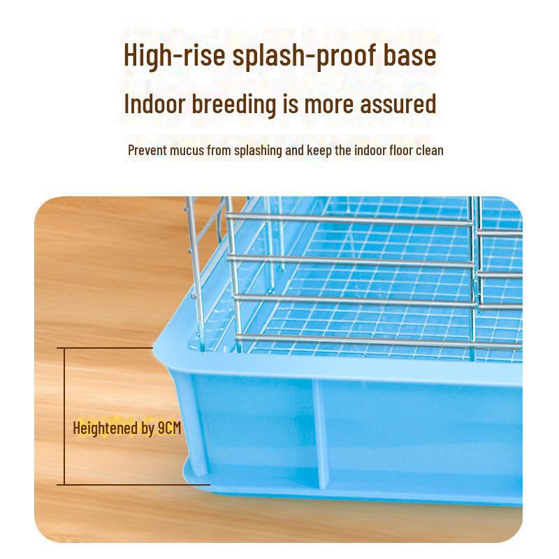 Большая крытая клетка для кроликов и морских свинок с автоматической очисткой отходов