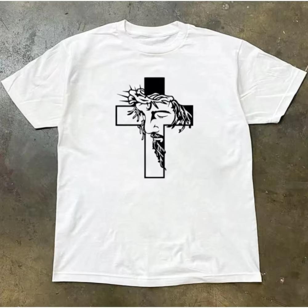 2025 Новая летняя повседневная футболка с коротким рукавом с принтом, хлопковая, обычного кроя, с круглым вырезом, дышащая, свободная, унисекс, мужская, женская одежда