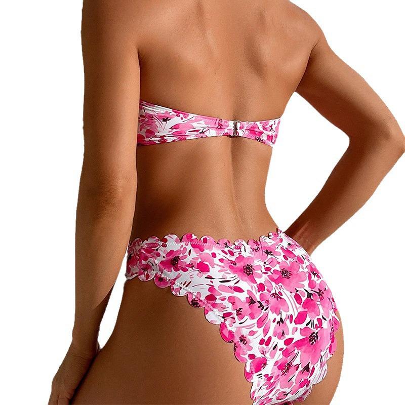 2025 Европейский и американский принт Женский сексуальный купальник бикини для пляжа и горячего источника