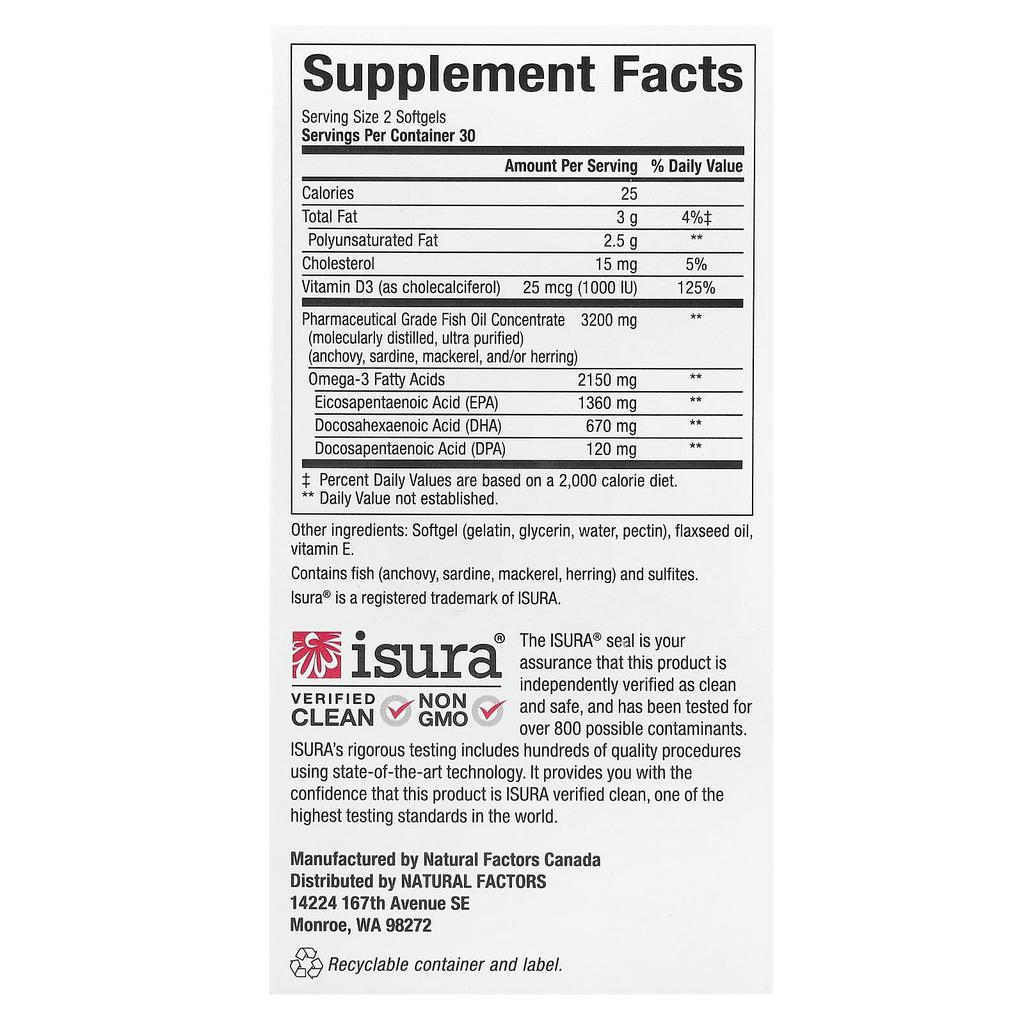 Rx Omega-3 Ultra Strength with Vitamin D3, 60 Softgels