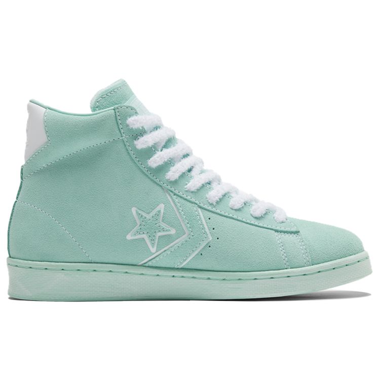 Converse Cons Pro Leather Hometown Comfortable Non-Slip Durable Lightweight High-Top Skate Shoes Unisex Skate Shoes Aqua-Green 171228C