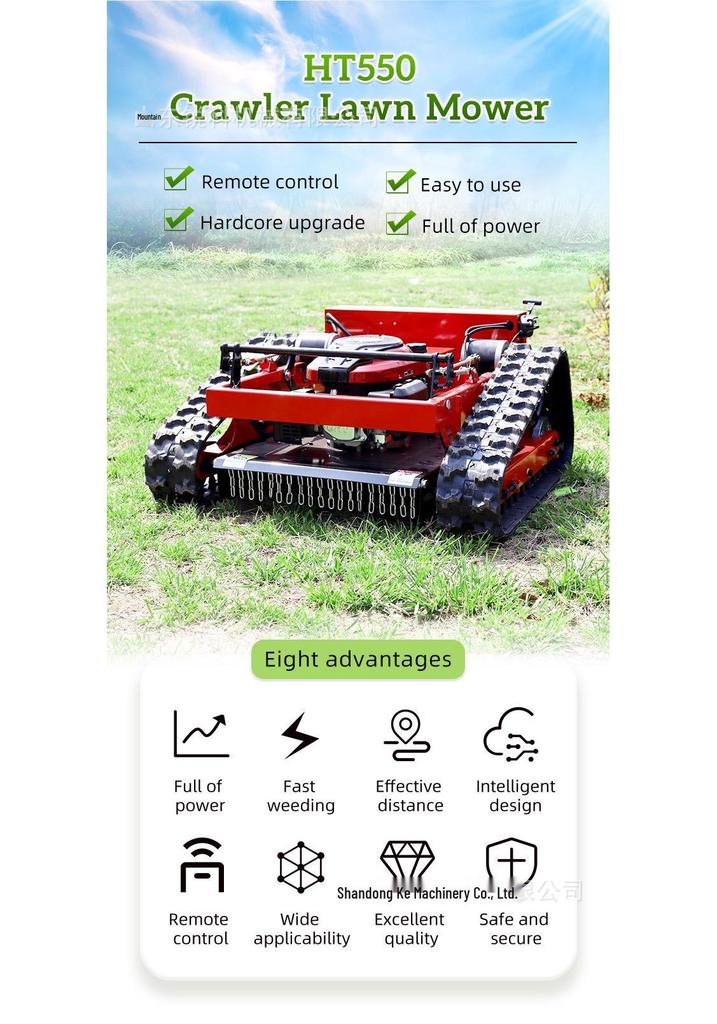 Crawler Lawn Mower for Chile: Remote-Controlled Agricultural and Orchard Weeding Machine for Home Use