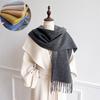 Imitation Cashmere Women Winter Scarf Thicken Double-Sided Long Shawls Neck Warm Tassel Poncho Echarpe Stoles Pashmina Luxury