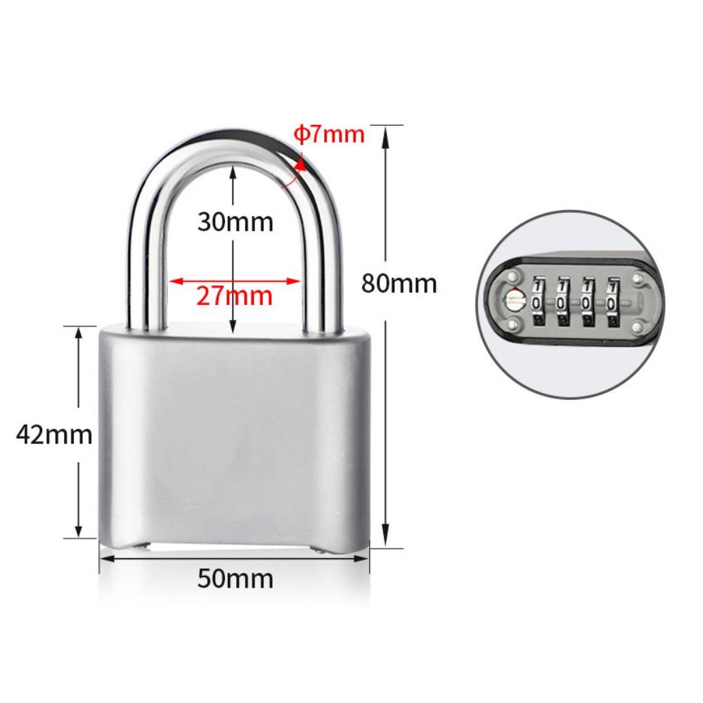 Waterproof Number Combination Padlock Safe Anti-theft Lock Practical 4-Digit Password Lock Toolbox
