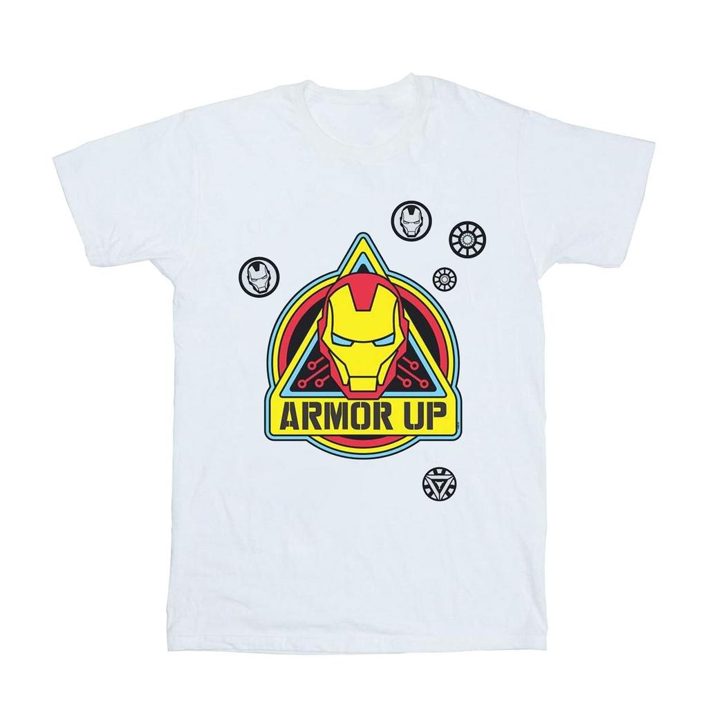 Marvel Mens Iron Man Armor Up Badge T-Shirt
