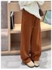Women's High-Waist Wide Leg Pants, Spring/Autumn 2025 - Black Scimitar Loose Straight Sweatpants