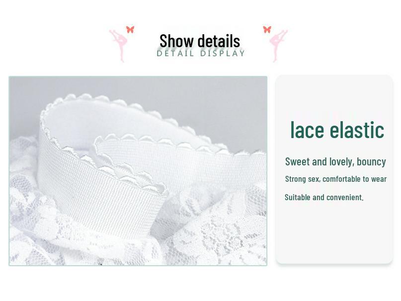 Girls' Chiffon Ballet Skirt - Toddler Dance Costume with Lace Trim