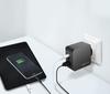 Dual USB Charging Adapter, USB-A/C Wall Charger, 45W, Black