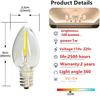 E12 E14 LED Filament Lamp Edison Bulb Lights Retro Lamp 2200K Lighting for Living Room Led Bulbs Warm White AC 220V 110V
